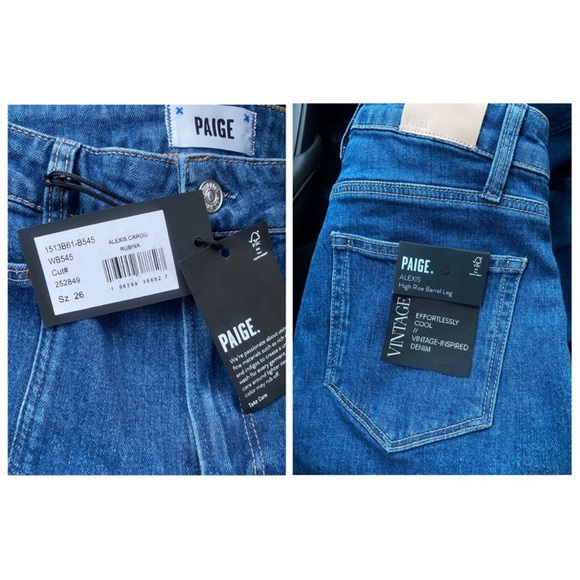 PAIGE Alexis Barrel Leg High Rise Jeans NWT - Picture 9 of 14